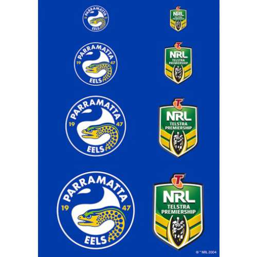 Eels NRL Logo Icing Sheet - Click Image to Close